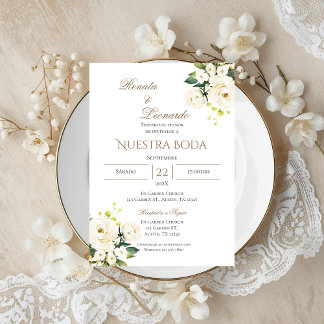 Boho Spanish Wedding Invitation