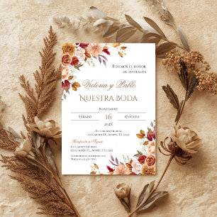Boho Spanish Wedding Invitation