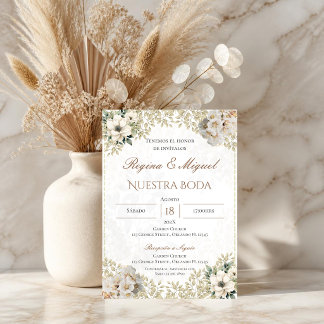 Boho Spanish Wedding Invitation