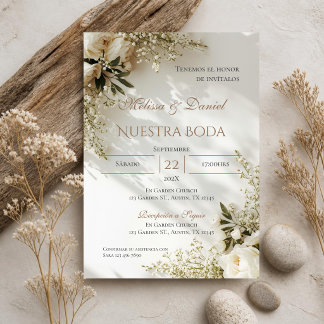Boho Spanish Wedding Invitation