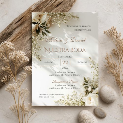 Boho Spanish Wedding Invitation
