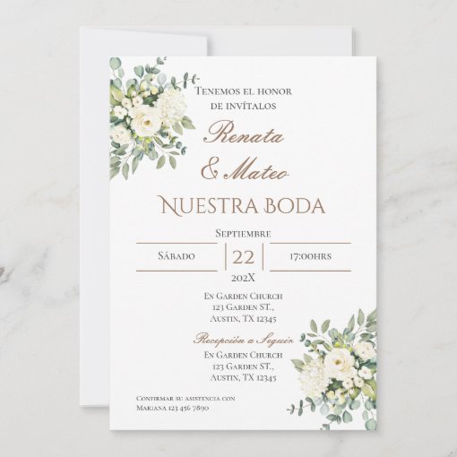 Boho Spanish Wedding Invitation Zazzle