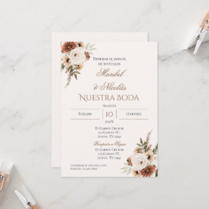 Boho Spanish Wedding Invitation