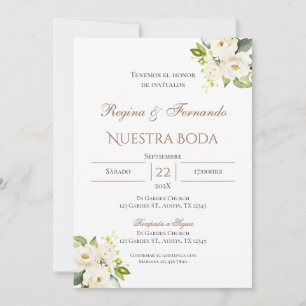 Boho Spanish Wedding Invitation
