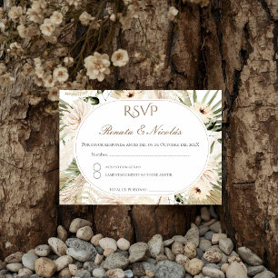 Boho Spanish Wedding RSVP Card
