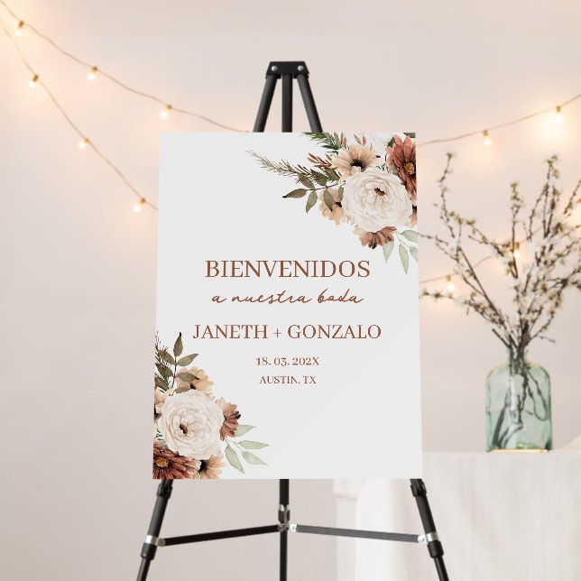 Boho Spanish Wedding Sign (In Situ (Stand))