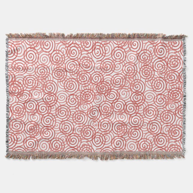 Boho Spirals Throw Blanket (Front)