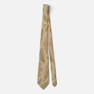 Boho Spirit Feathers – Turquoise Mandala Harmony Neck Tie