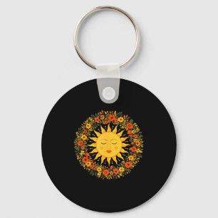 Boho Spiritual Sun Cute Bohemian Celestial Hippie Keychain
