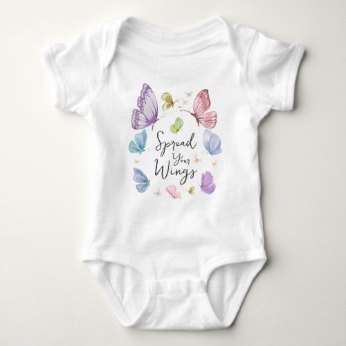 Boho Spread Your Wings Butterfly Baby One_piece Baby Bodysuit