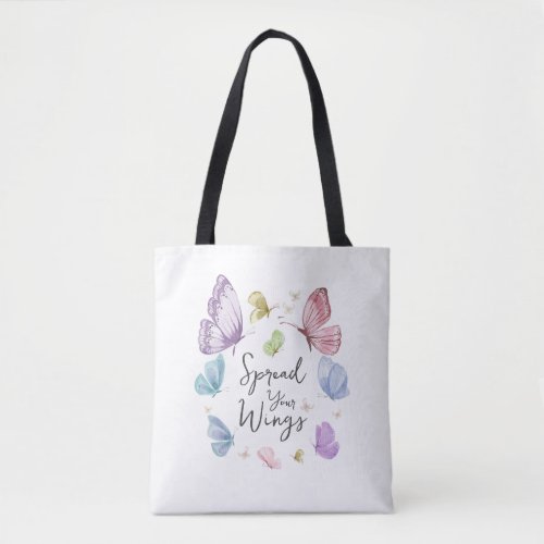 Boho Spread Your Wings Butterfly Baby Tote Bag