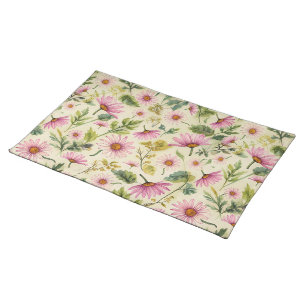 Boho Spring Floral Cloth Placemat