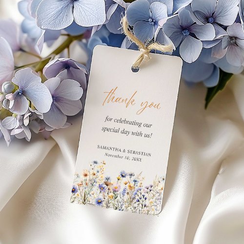 BOHO SPRING SUMMER WILDFLOWERS Thank You Gift Tags