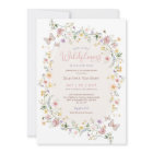 Boho Spring Wildflower Garden Girl Baby Shower