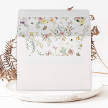 Boho Spring Wildflower Meadow Floral Garden Envelope<br><div class="desc">This elegant design features soft pastel watercolor wildflowers mixed with lush greenery foliage.</div>