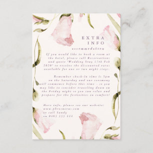 Boho Spring WildFlower Wedding Details Info Enclosure Card