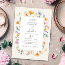 Boho Spring Wildflowers Botanical Garden Wedding