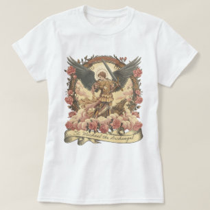 Boho St. Michael Archangel Traditional Catholic T-Shirt