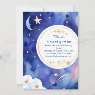 Boho Stardust Children Birthday Invitation