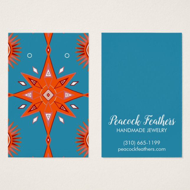 Boho Stars Earring Necklace Jewelry Display Card (Front & Back)