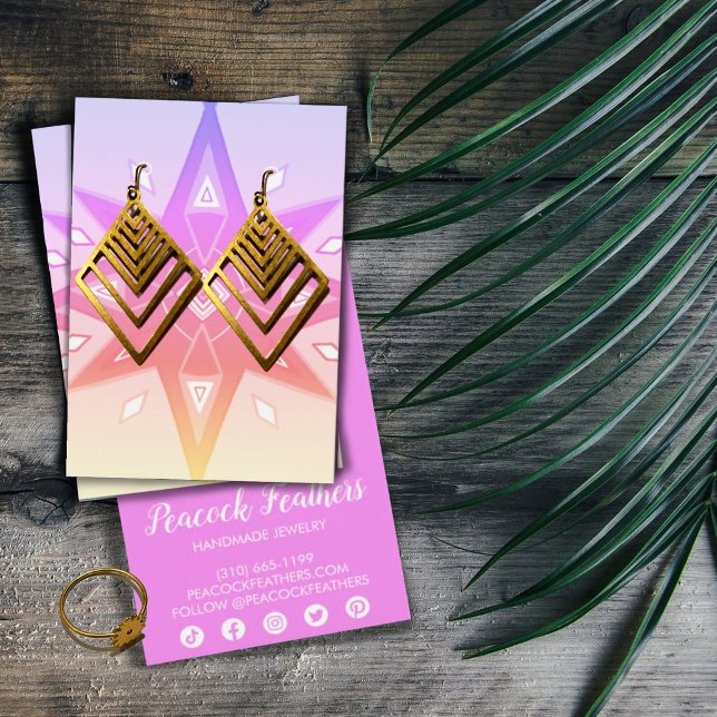 Boho Stars Earring Necklace Jewelry Display Card (Creator Uploaded)