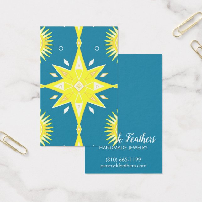 Boho Stars Earring Necklace Jewelry Display Card (Office)