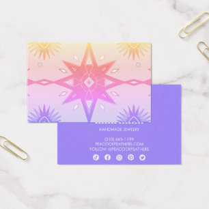 Boho Stars Earring Necklace Jewelry Display Card