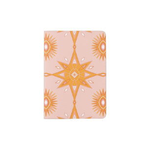 Boho Stars Hand-drawn Geometric Pattern  Passport Holder