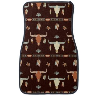 Boho Steer Pattern Car Floor Mat