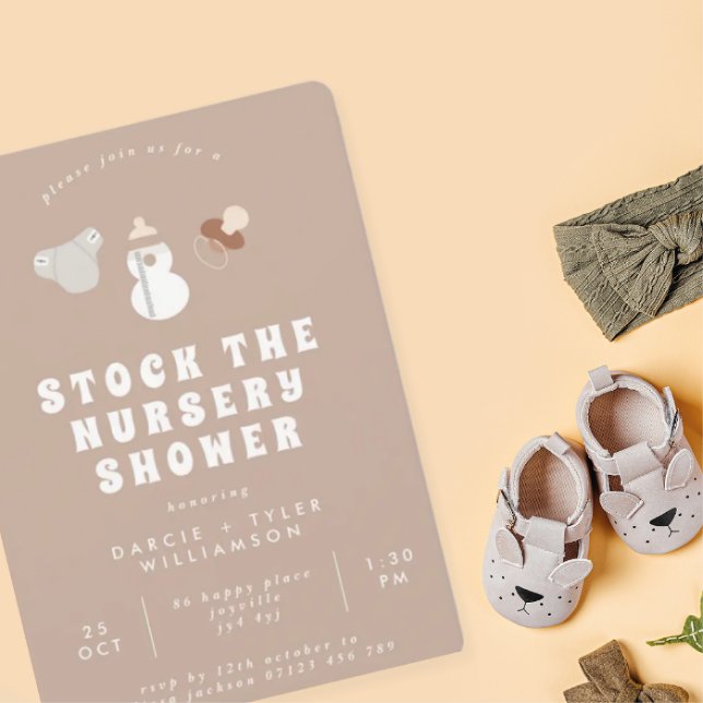 Boho Stock The Nursery Baby Shower Invitation