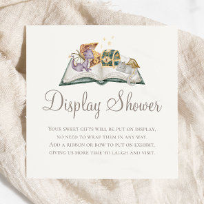 Boho Storybook Dragon Baby Shower Display Shower Enclosure Card