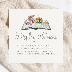 Boho Storybook Dragon Baby Shower Display Shower Enclosure Card