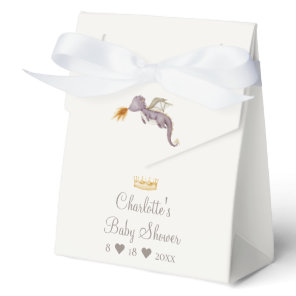 Boho Storybook Dragon Baby Shower Favor Boxes