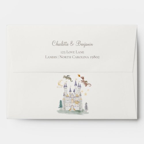 Boho Storybook Dragon Baby Shower Mailing Envelope