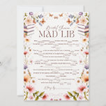 Boho Storybook Floral Mad Libs Bridal Shower Game Cards