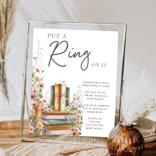 Boho Storybook Floral “Put a Ring on It” Bridal Poster