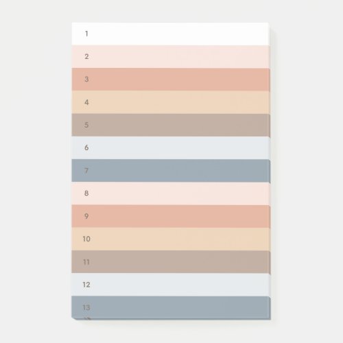 Boho Stripes Numbered Notes