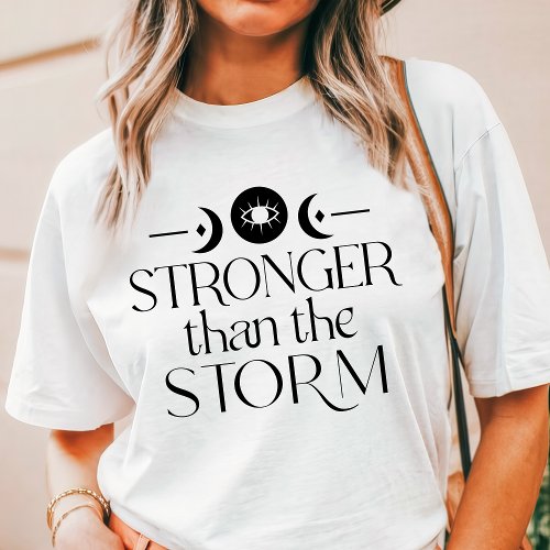 Boho Stronger Than The Storm Crescent Moon Tri-Blend Shirt