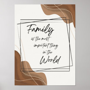 Boho Style Art Family is the Most Important Thing Poster