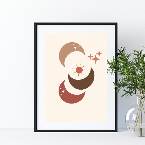 Boho Style Bohemian Minimalist Art Design  Photo Print