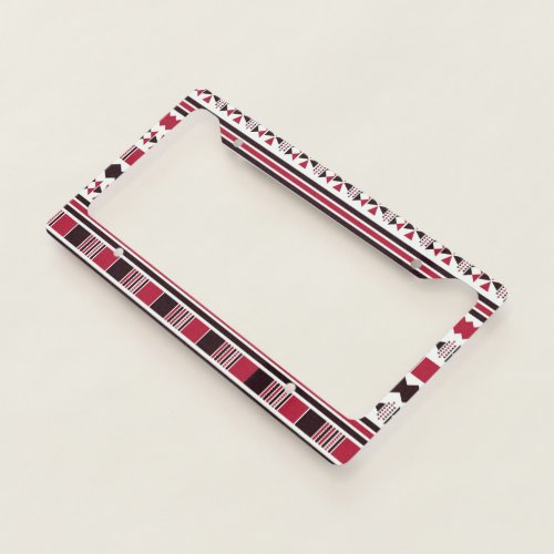 Boho Style Border License Plate Frame