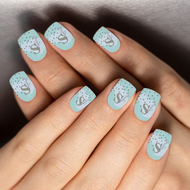 Boho Style Custom Monogram Minx Nail Art (Creator Uploaded)
