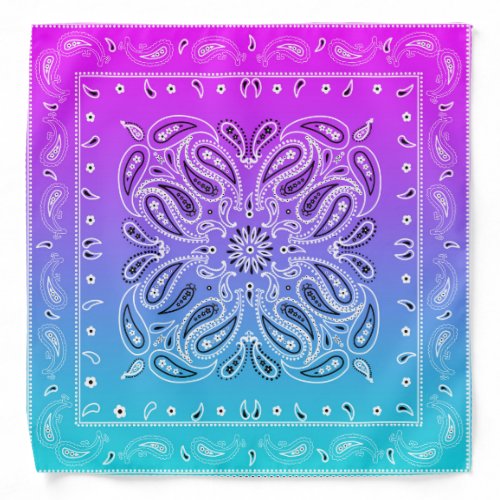 Boho Style Faded Paisley Bandana