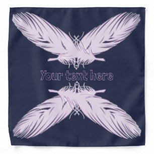 boho style feathers element.text. bandana
