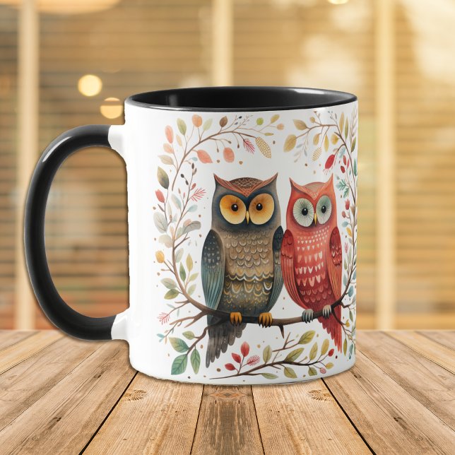 Boho Style Owl Couple Mug (Creator Uploaded)