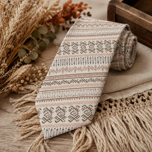 Boho Style Pattern Neck Tie