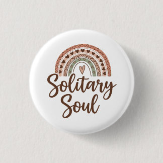 Boho style solitary soul design button