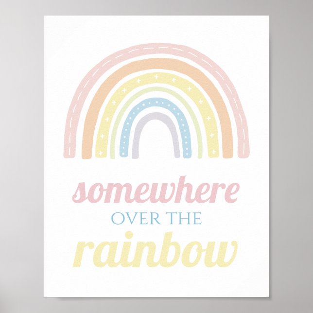 Boho Style Somewhere over the Rainbow Poster (Front)