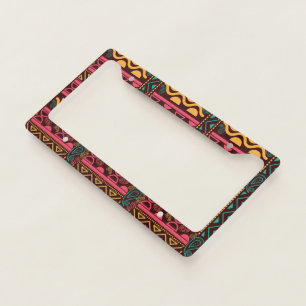 Boho Style Tribal License Plate Frame