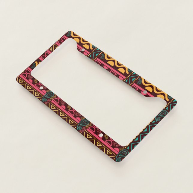Boho Style Tribal License Plate Frame (3/4)